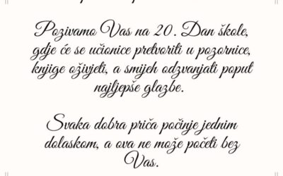 Dan škole, pozivnica